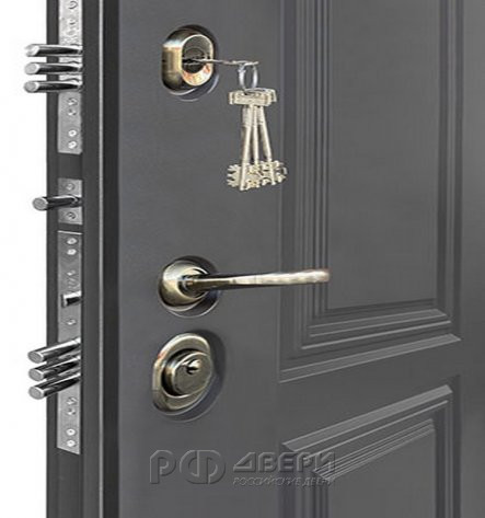 Входная металлическая дверь Гранит Термо Виктория (Горький шоколад/Эмаль слоновая кость)