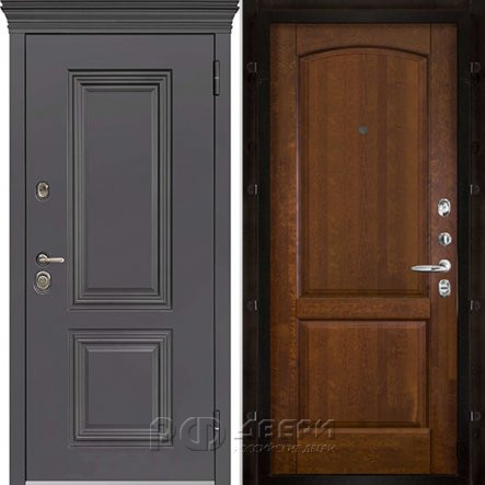 Входная металлическая дверь Гранит Термо Фоборг (Горький шоколад/Античный орех)
