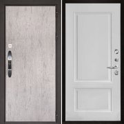 Входная металлическая дверь Новатор Lana (Серый шпат/Белый снег Soft)