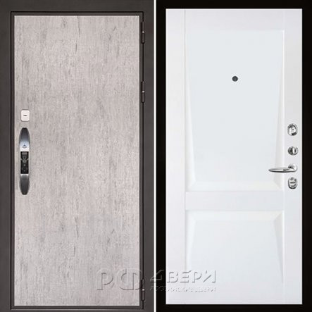 Входная металлическая дверь Новатор Perfecto (Серый шпат/Белый бархат)