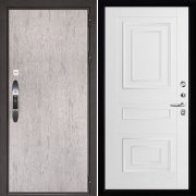 Входная металлическая дверь Новатор 62001 (Серый шпат/Белая Серена)