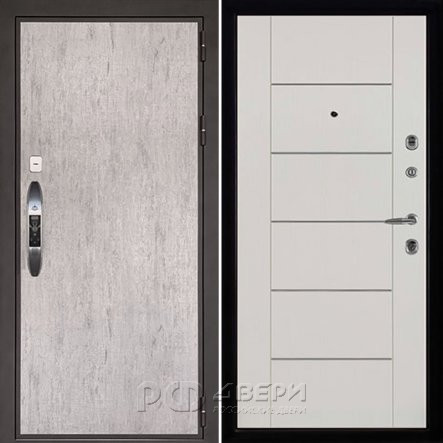 Входная металлическая дверь Новатор LIGHT MD 003 (Серый шпат/Белый ясень)