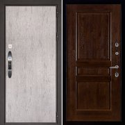 Входная металлическая дверь Новатор Виктория (Серый шпат/Античный орех)