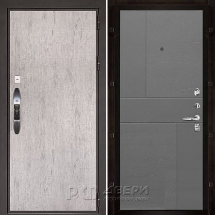 Входная металлическая дверь Новатор Fusion (Серый шпат/Grigio (Ral 7015))