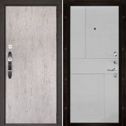 Входная металлическая дверь Новатор Fusion (Серый шпат/Chiaro Patina Argento (Ral 9003))
