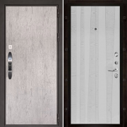 Входная металлическая дверь Новатор Trend (Серый шпат/Chiaro Patina Argento (Ral 9003))