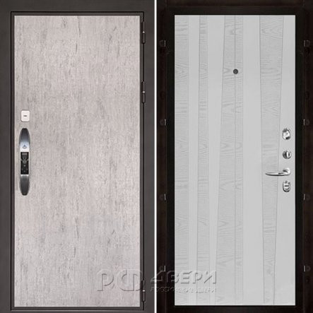 Входная металлическая дверь Новатор Trend (Серый шпат/Chiaro Patina Argento (Ral 9003))