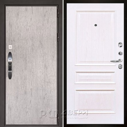 Входная металлическая дверь Новатор Милан (Серый шпат/Ясень жемчуг)