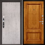 Входная металлическая дверь Новатор Корсика (Серый шпат/Дуб Patina Antico)