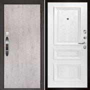 Входная металлическая дверь Новатор Барселона (Серый шпат/Дуб Perla)