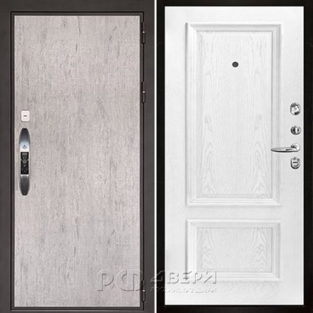 Входная металлическая дверь Новатор Корсика (Серый шпат/Дуб Perla)