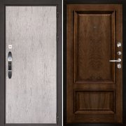 Входная металлическая дверь Новатор Корсика (Серый шпат/Дуб Brandy)