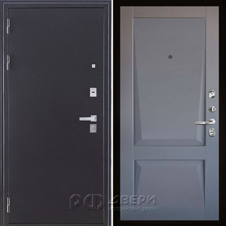 Входная металлическая дверь Колизей Perfecto (Темное серебро антик/Серый бархат)