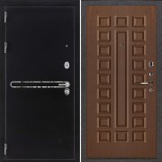 Входная металлическая дверь Президент S1Z Стандарт (Графит с блестками антик/Орех темный)