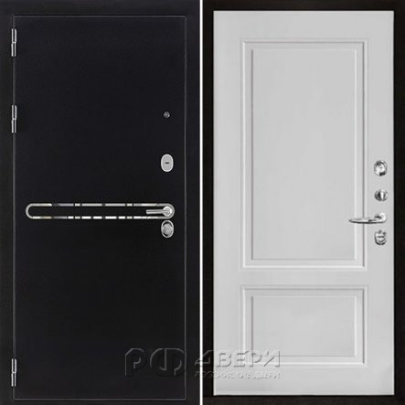 Входная металлическая дверь Президент S1Z Lana (Графит с блестками антик/Белый снег Soft)