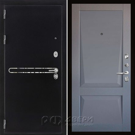 Входная металлическая дверь Президент S1Z Perfecto (Графит с блестками антик/Серый бархат)