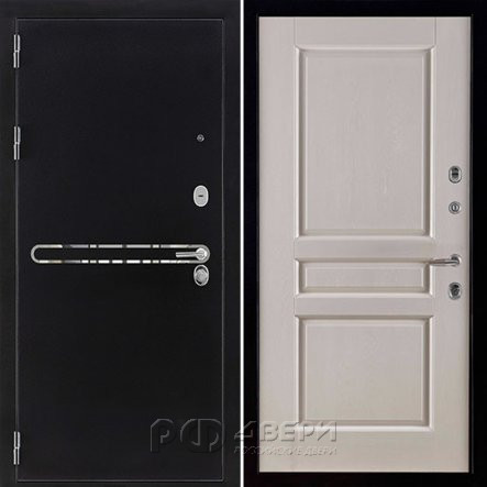 Входная металлическая дверь Президент S1Z Виктория (Графит с блестками антик/Эмаль слоновая кость)
