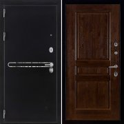 Входная металлическая дверь Президент S1Z Виктория (Графит с блестками антик/Античный орех)