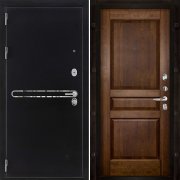 Входная металлическая дверь Президент S1Z Гармония (Графит с блестками антик/Античный орех)