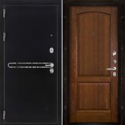 Входная металлическая дверь Президент S1Z Фоборг (Графит с блестками антик/Античный орех)