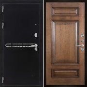 Входная металлическая дверь Президент S1Z Рим багет (Графит с блестками антик/Коньяк)