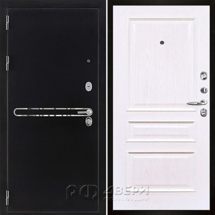 Входная металлическая дверь Президент S1Z Милан (Графит с блестками антик/Ясень жемчуг)