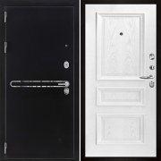 Входная металлическая дверь Президент S1Z Барселона (Графит с блестками антик/Эмаль белая)