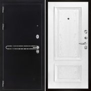 Входная металлическая дверь Президент S1Z Корсика (Графит с блестками антик/Эмаль белая)