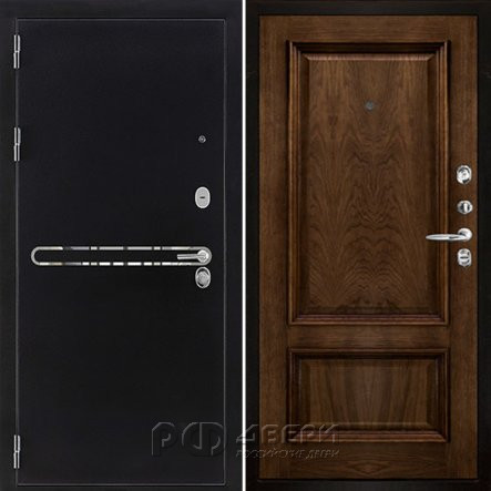 Входная металлическая дверь Президент S1Z Корсика (Графит с блестками антик/Дуб Brandy)