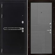 Входная металлическая дверь Президент S1Z Fusion (Графит с блестками антик/Grigio (Ral 7015))