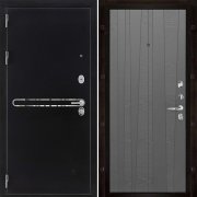 Входная металлическая дверь Президент S1Z Trend (Графит с блестками антик/Grigio (Ral 7015))