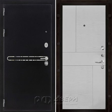 Входная металлическая дверь Президент S1Z Fusion (Графит с блестками антик/Chiaro Patina Argento (Ral 9003))
