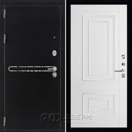Входная металлическая дверь Президент S1Z 62002 (Графит с блестками антик/Белая Серена)