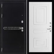 Входная металлическая дверь Президент S1Z 62001 (Графит с блестками антик/Белая Серена)