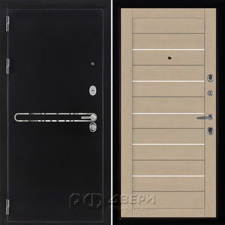 Входная металлическая дверь Президент S1Z LIGHT 2127 (Графит с блестками антик/Кремовый Soft)