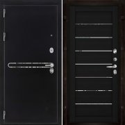 Входная металлическая дверь Президент S1Z LIGHT 2125 (Графит с блестками антик/Зеркало шоко велюр)