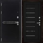 Входная металлическая дверь Президент S1Z LIGHT 2110 (Графит с блестками антик/Зеркало шоко велюр)