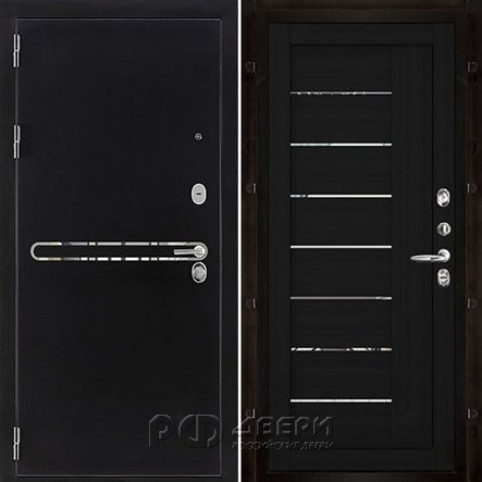 Входная металлическая дверь Президент S1Z LIGHT 2110 (Графит с блестками антик/Зеркало шоко велюр)