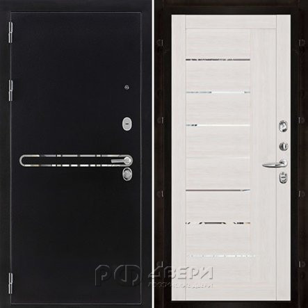 Входная металлическая дверь Президент S1Z LIGHT 2110 (Графит с блестками антик/Зеркало капучино велюр)
