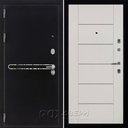 Входная металлическая дверь Президент S1Z LIGHT MD 003 (Графит с блестками антик/Белый ясень)