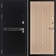 Входная металлическая дверь Президент S1Z Стандарт (Графит с блестками антик/Беленый дуб)