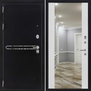Входная металлическая дверь Президент S1Z (Графит с блестками антик/Зеркало белый)