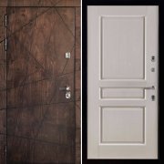 Входная металлическая дверь Вегас Виктория (Лиственница мореная/Эмаль слоновая кость)