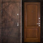 Входная металлическая дверь Вегас Фоборг (Лиственница мореная/Античный орех)