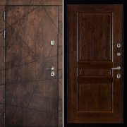 Входная металлическая дверь Вегас Виктория (Лиственница мореная/Античный орех)
