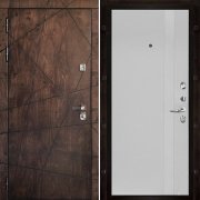 Входная металлическая дверь Вегас Uno (Лиственница мореная/Chiaro (Ral 9003))