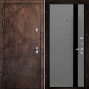 Входная металлическая дверь Вегас Uno (Лиственница мореная/Grigio (Ral 7015))