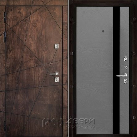 Входная металлическая дверь Вегас Uno (Лиственница мореная/Grigio (Ral 7015))