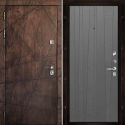 Входная металлическая дверь Вегас Trend (Лиственница мореная/Grigio (Ral 7015))
