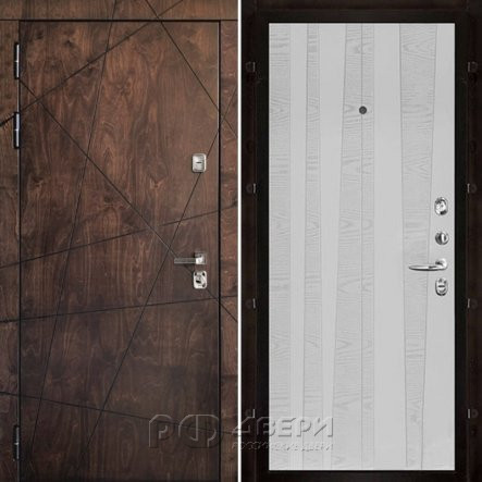 Входная металлическая дверь Вегас Trend (Лиственница мореная/Chiaro Patina Argento (Ral 9003))